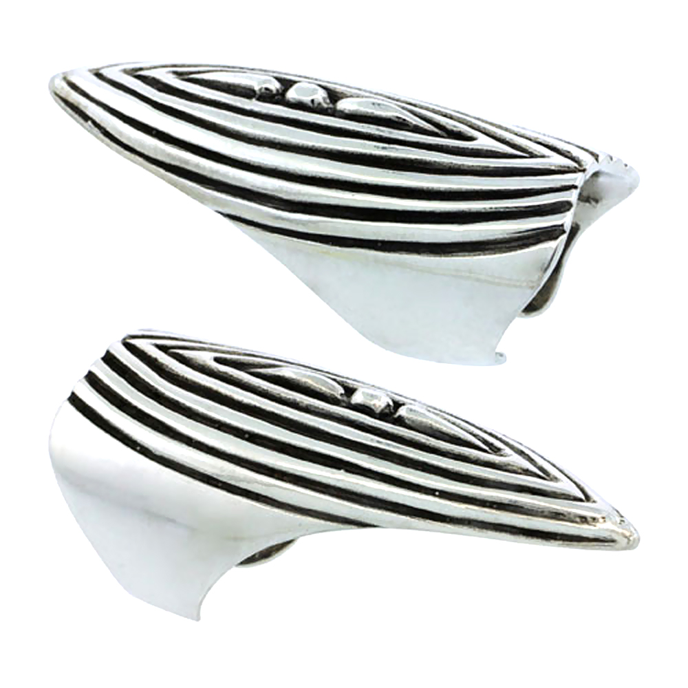STERLING SILVER FINGERTIP RING FOR WOMEN GALAXY DESIGN 1 1/2 INCH (38MM) LONG