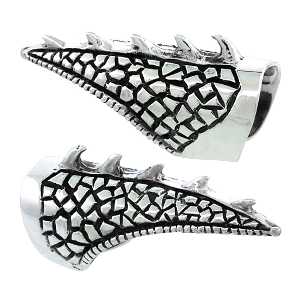 STERLING SILVER FINGERTIP RING FOR WOMEN RAZORBACK DESIGN 1 1/2 INCH (38MM) LONG