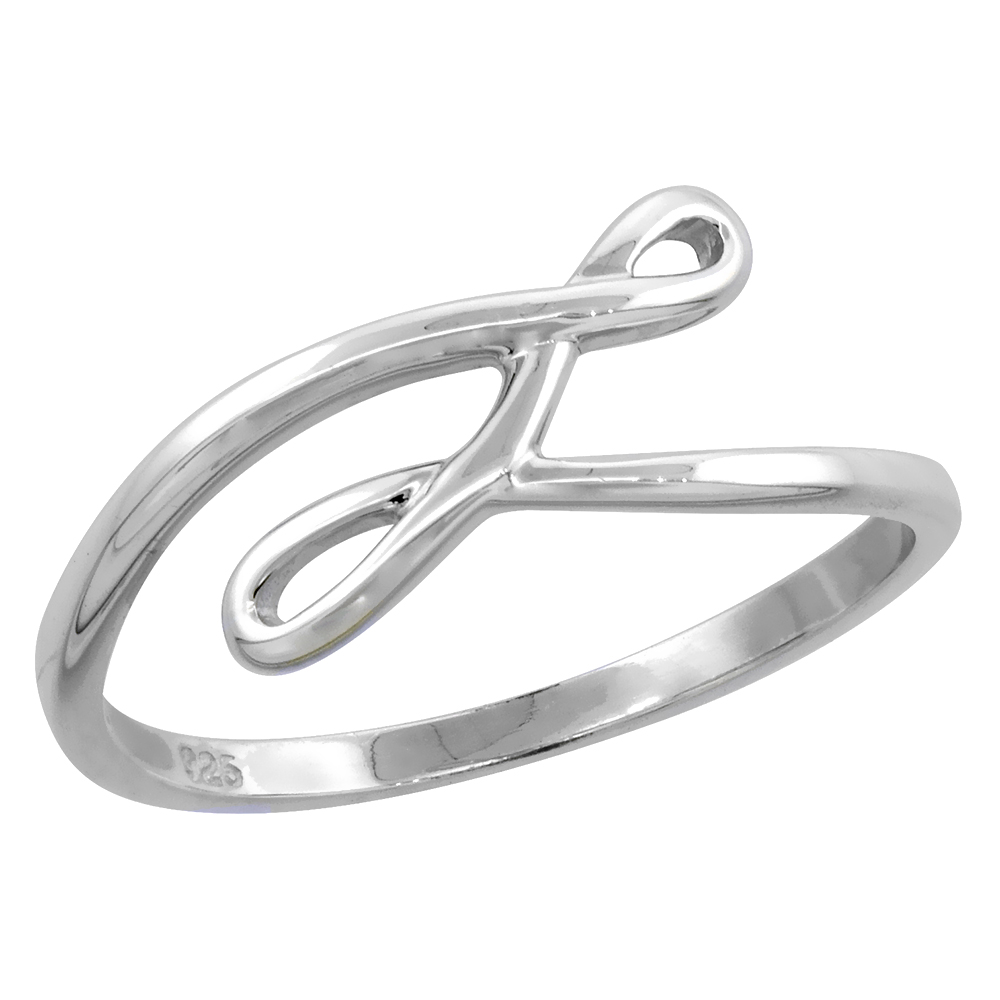 Sterling Silver Eternity High Polished Ring 1/4 inch wide sizes 6 - 9 with half sizes