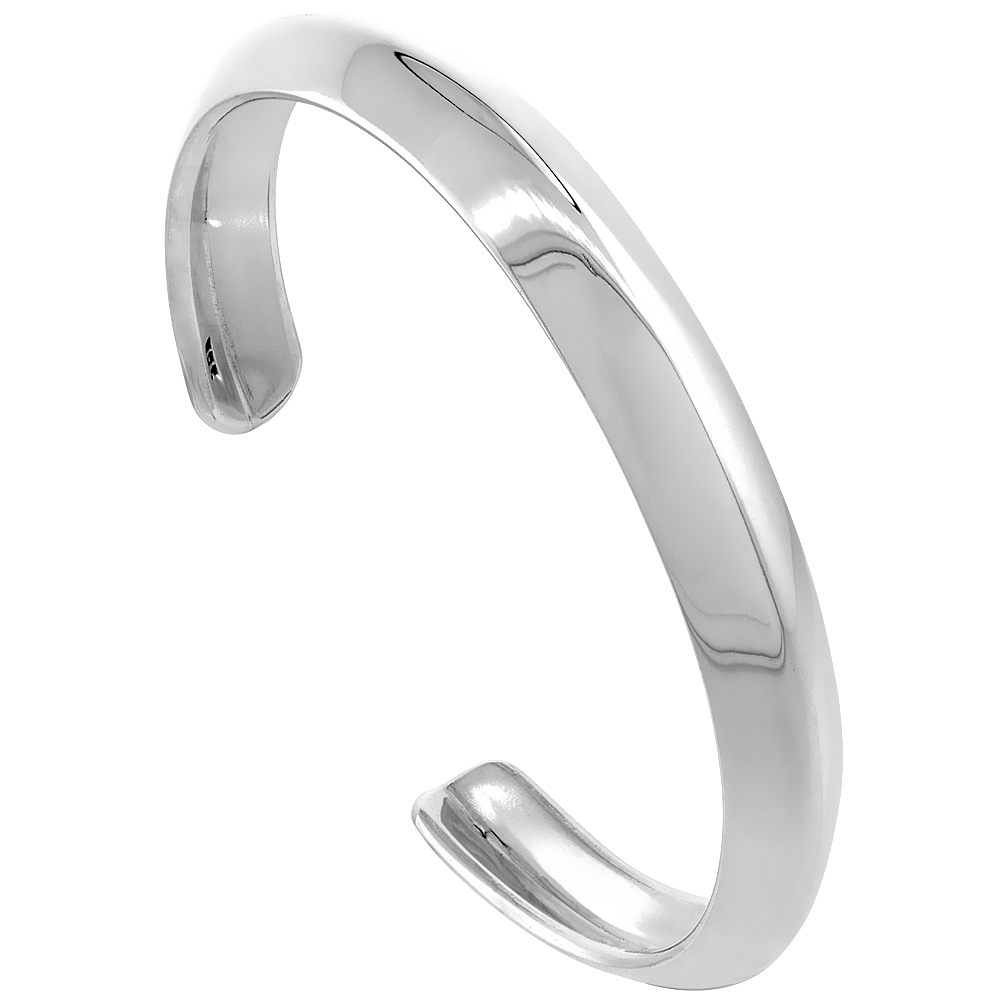 STERLING SILVER CUFF BRACELET KNIFE EDGE HEAVY WEIGHT HANDMADE 7.25 INCH