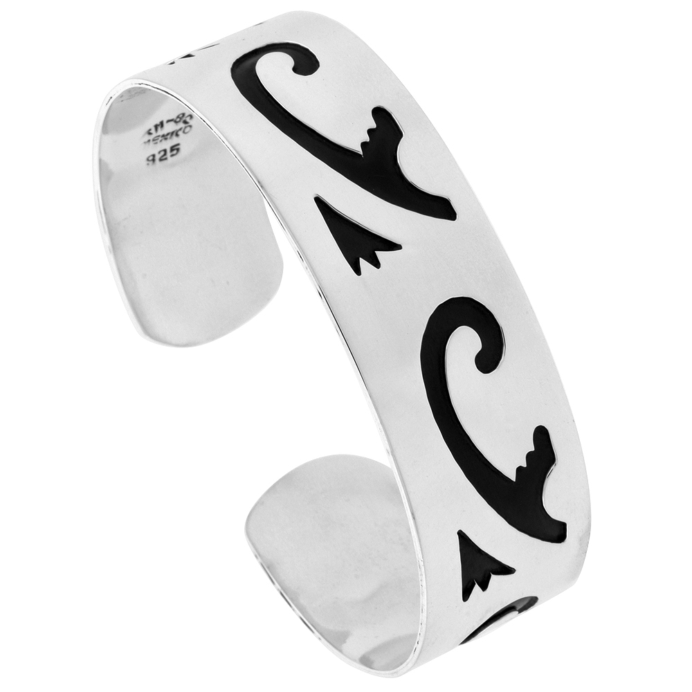 STERLING SILVER CUFF BRACELET HOPI FLAT HANDMADE 7.25 INCH