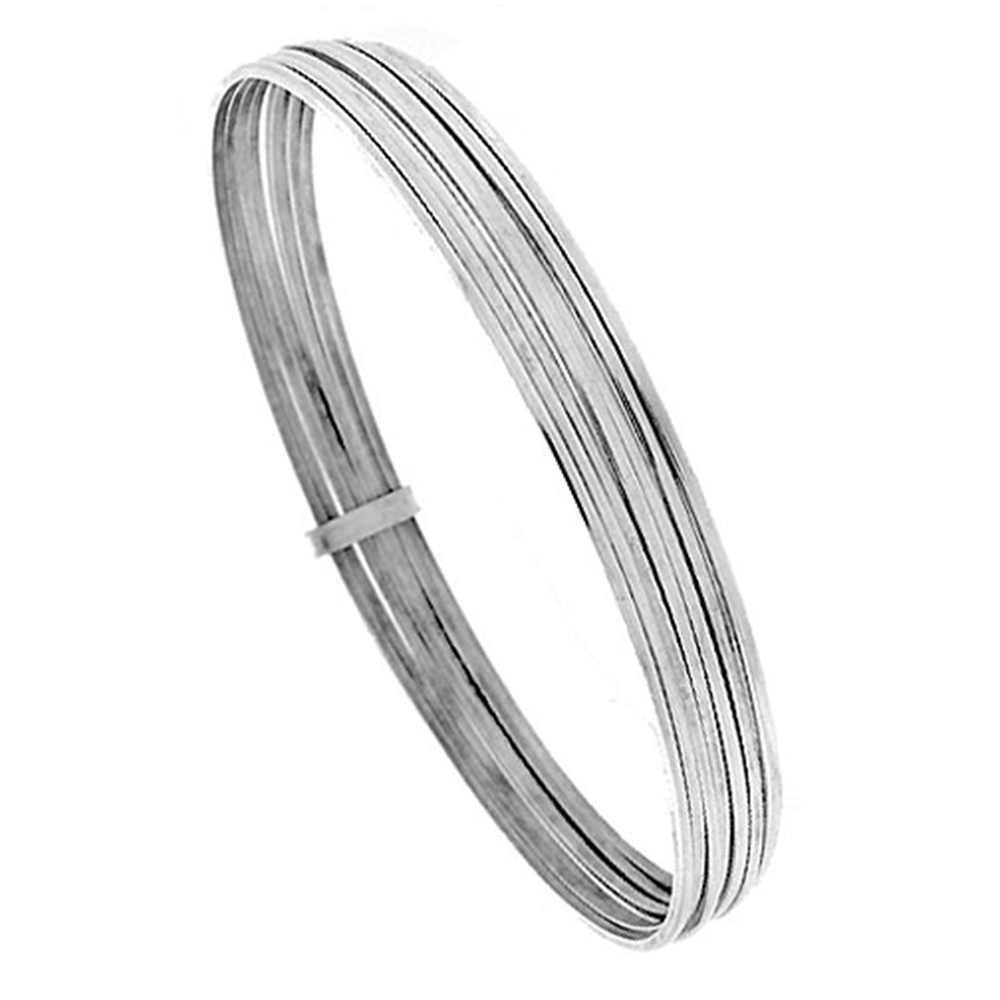 STERLING SILVER 7-DAY BANGLE BRACELET HANDMADE 8 INCH