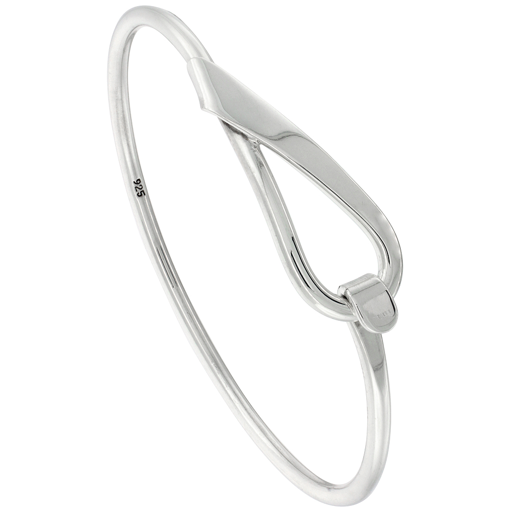 Sterling Silver Hook and Eye Bracelet Handmade 7.25 inch