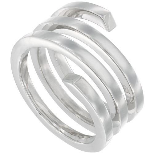 STERLING SILVER HOLLOW SQUARE TUBING SLIP-ON BANGLE