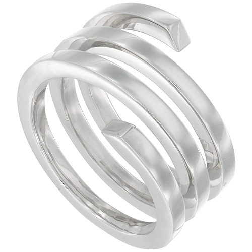 Sterling Silver Hollow Square Tubing Slip-on Bangle