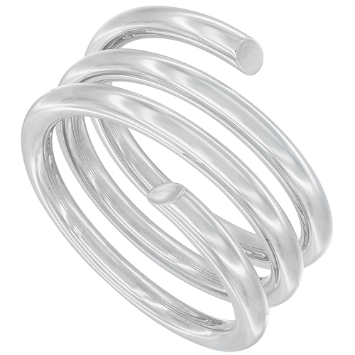 Sterling Silver Hollow Round Tubing Slip-on Bangle