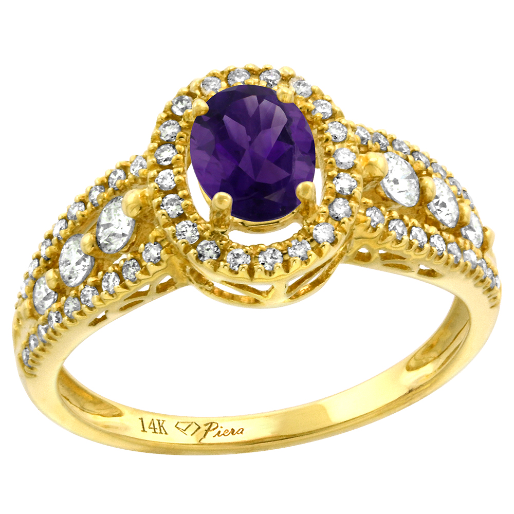 14k Yellow Gold Diamond Genuine Rainbow Moonstone Halo Engagement Ring Oval 7x5mm, size 5-10