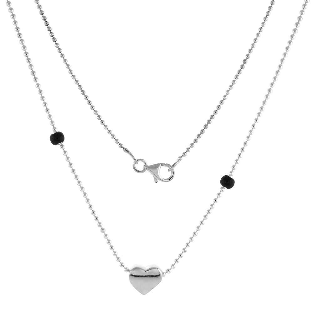 STERLING SILVER NECKLACE / BRACELET WITH A HEART SLIDE
