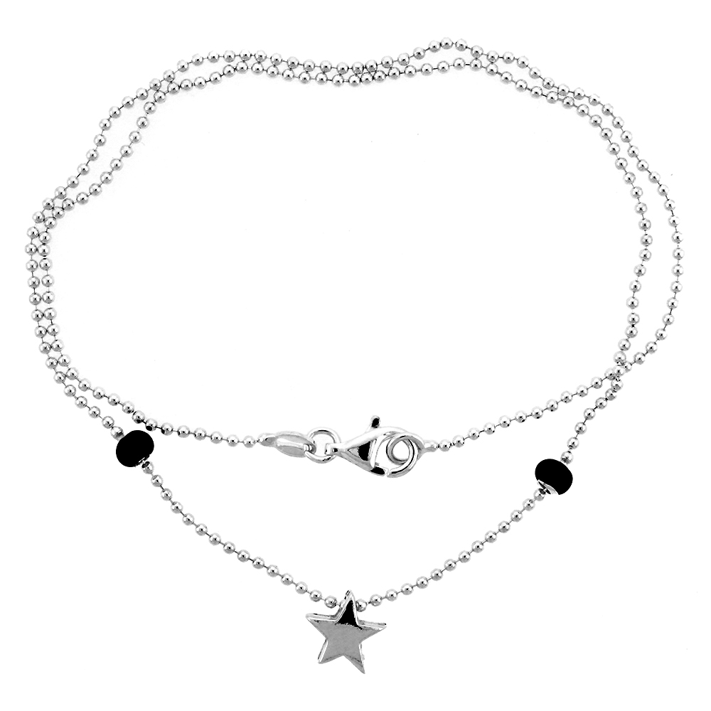 STERLING SILVER NECKLACE / BRACELET WITH A STAR SLIDE
