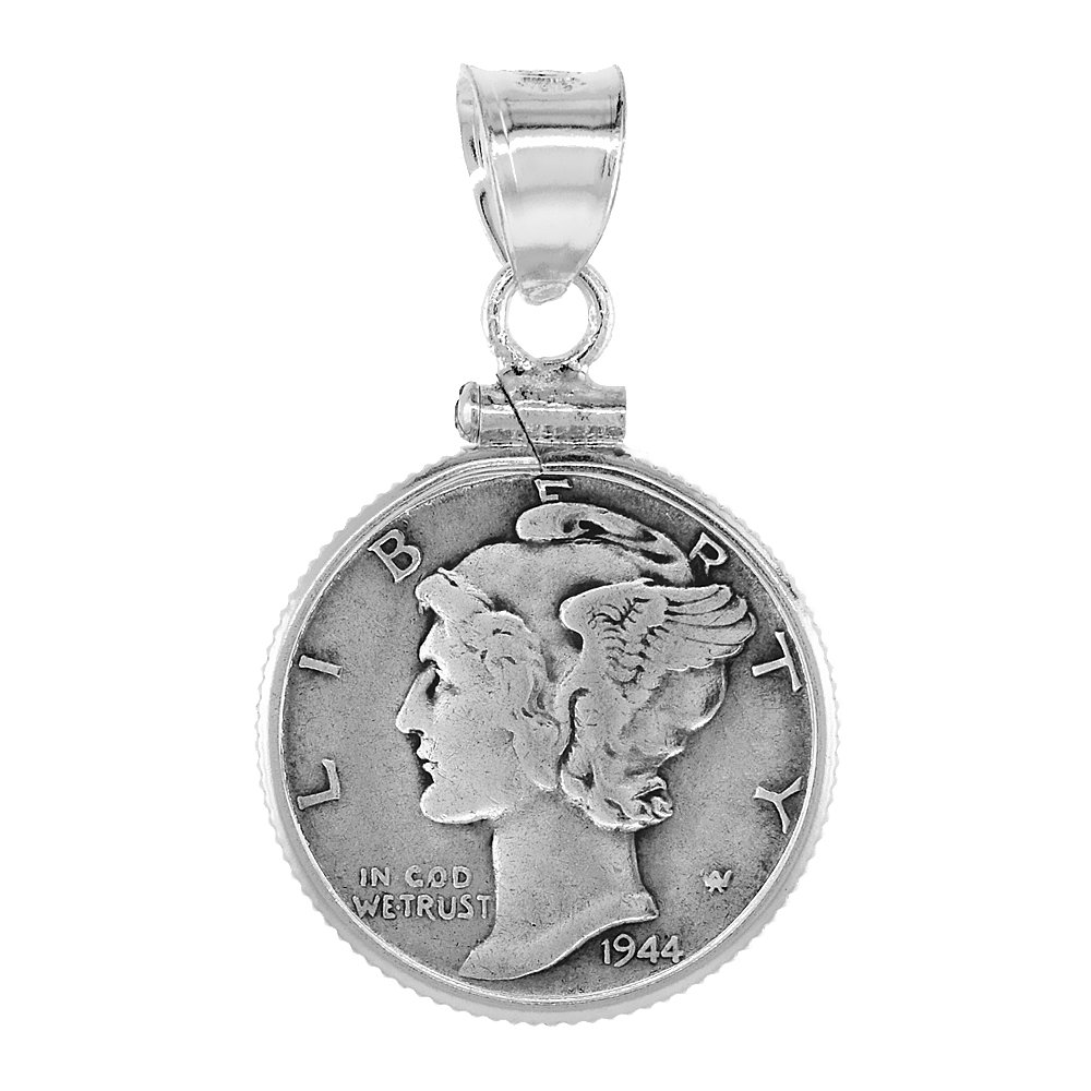 SKU #65682 20 mm Sterling Silver Screw Top Plain Front Coin Bezel 