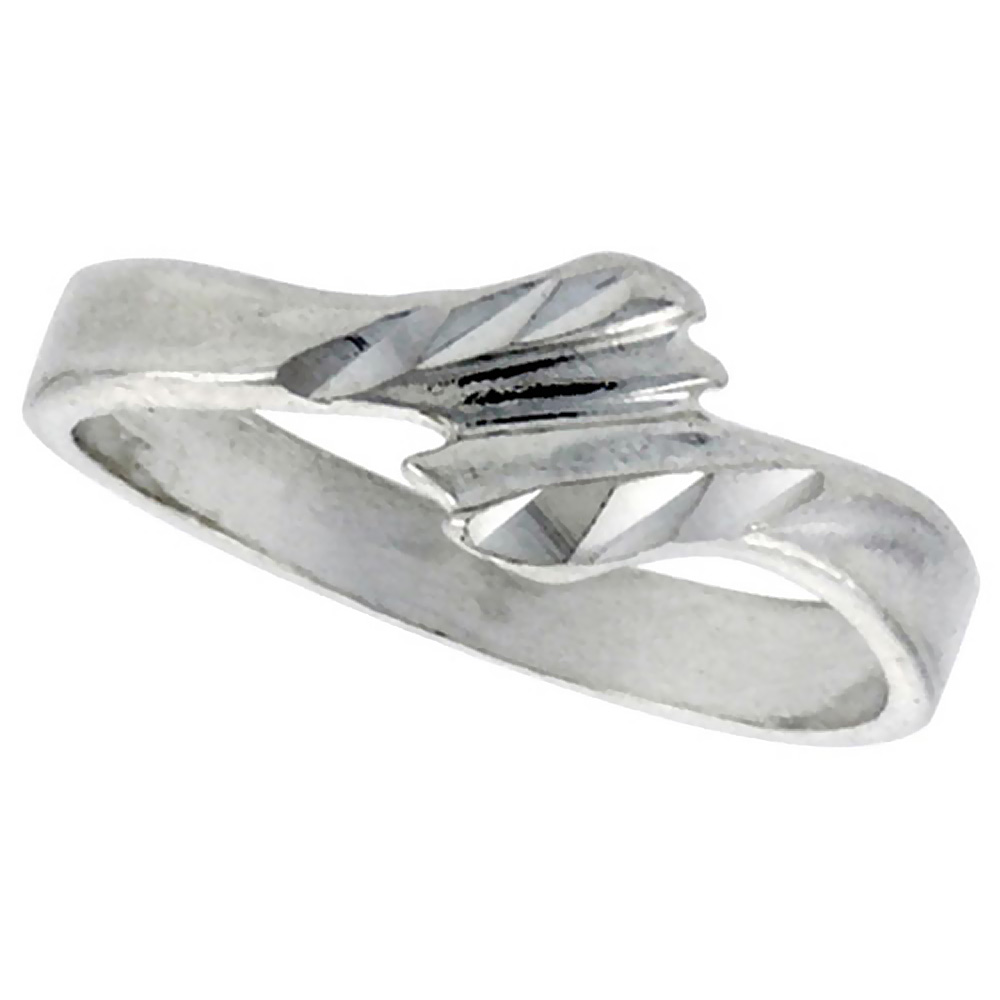 Sterling Silver Freeform Ring Polished finish 1/4 inch wide, sizes 6 - 9