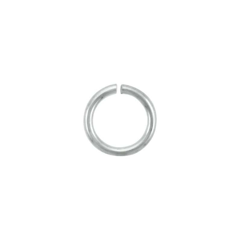 Sterling Silver Jump Rings Semi Hard 8 mm 12 pc