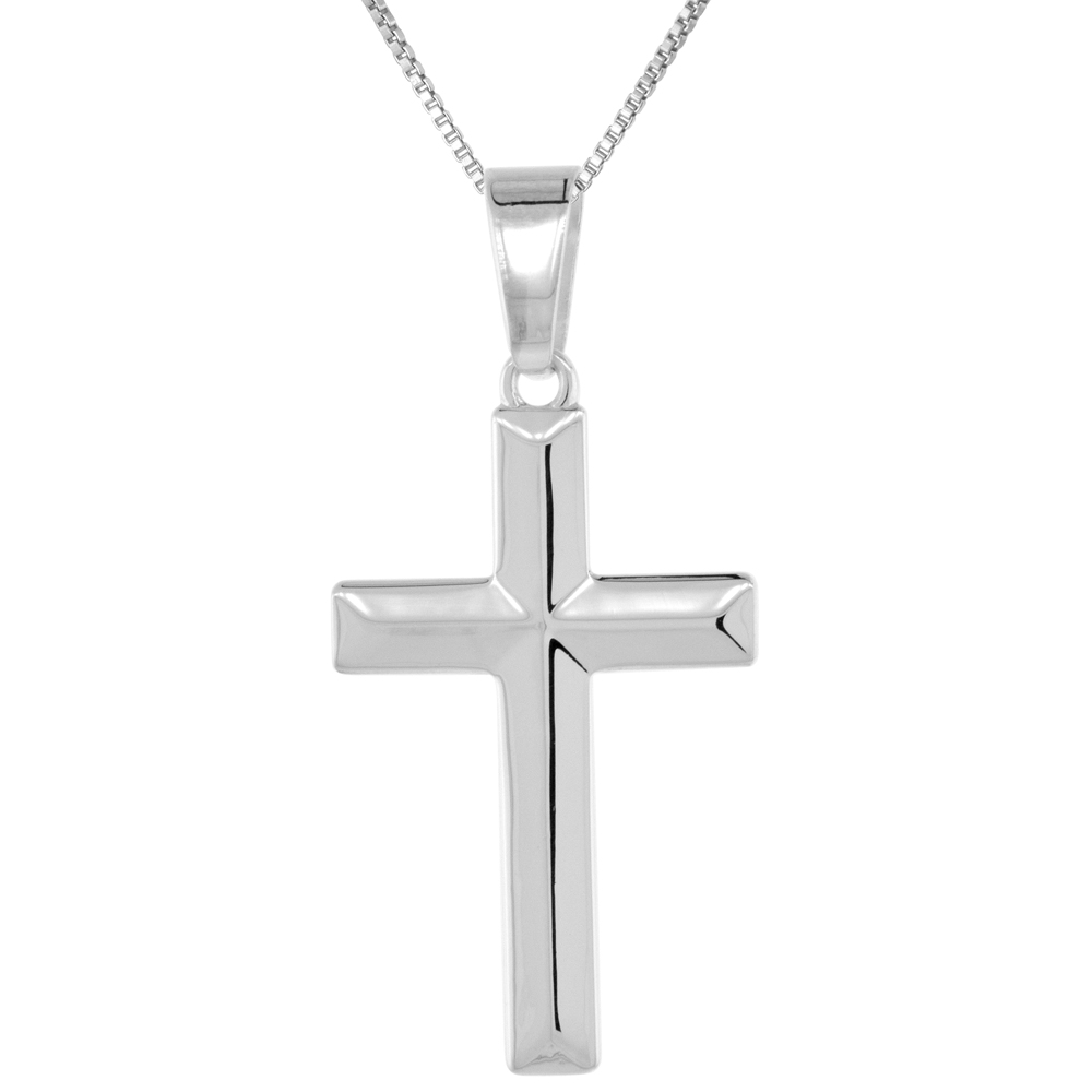 1 1/4 inch Sterling Silver Gyronny Cross Pendant for Men and Women Solid Back Flawless High Polished Finish