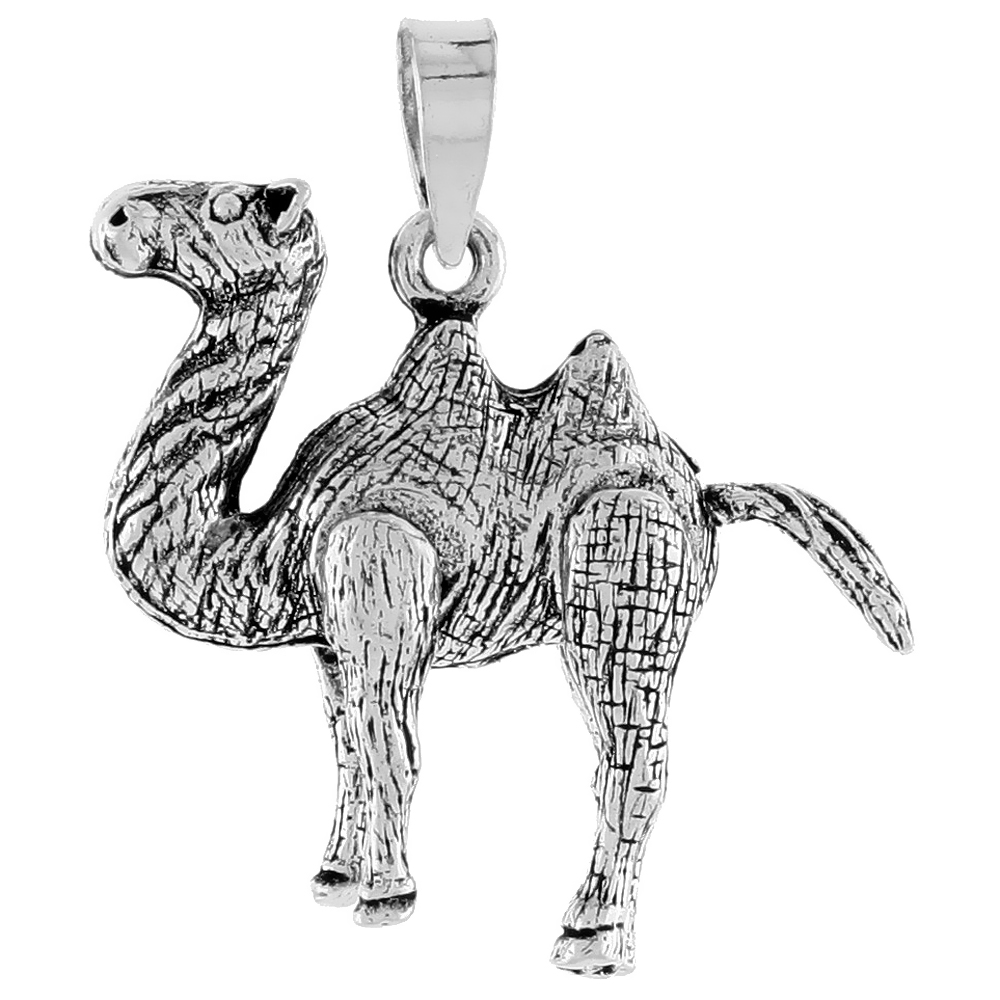 Sterling Silver Movable Camel Pendant, 15/16 inch long