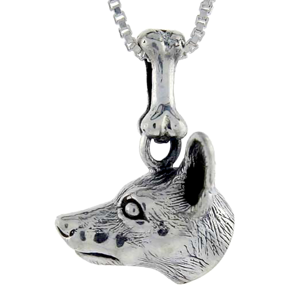 Sterling Silver Miniature Pinscher Dog Pendant �