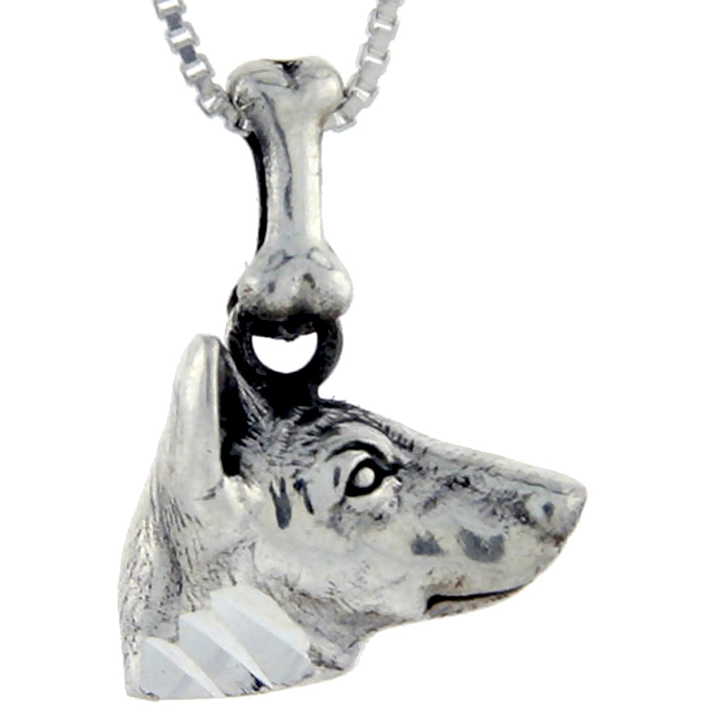 Sterling Silver Basenji Dog Pendant �