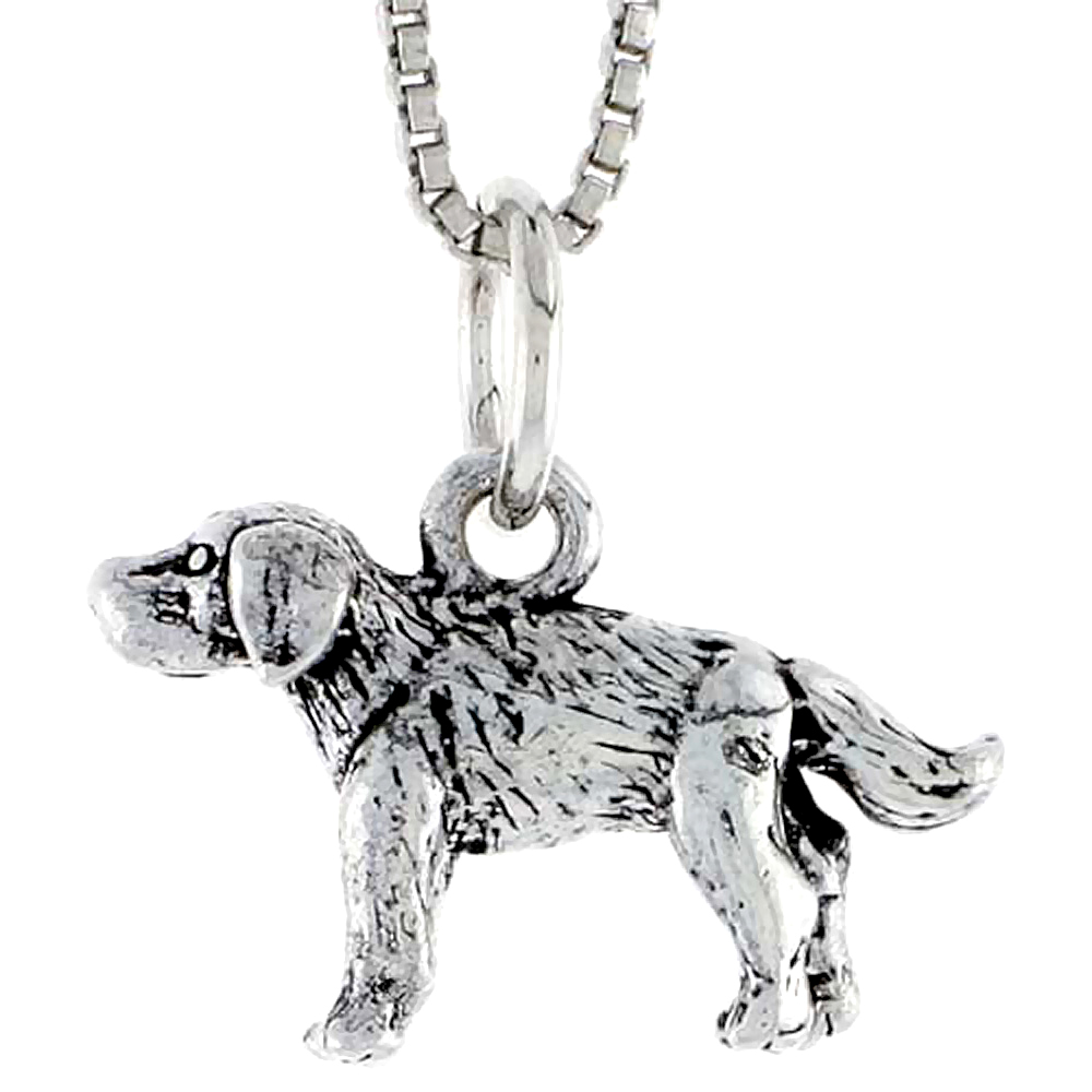 Sterling Silver Wire Fox Terrier Charm, 3/4 inch tall