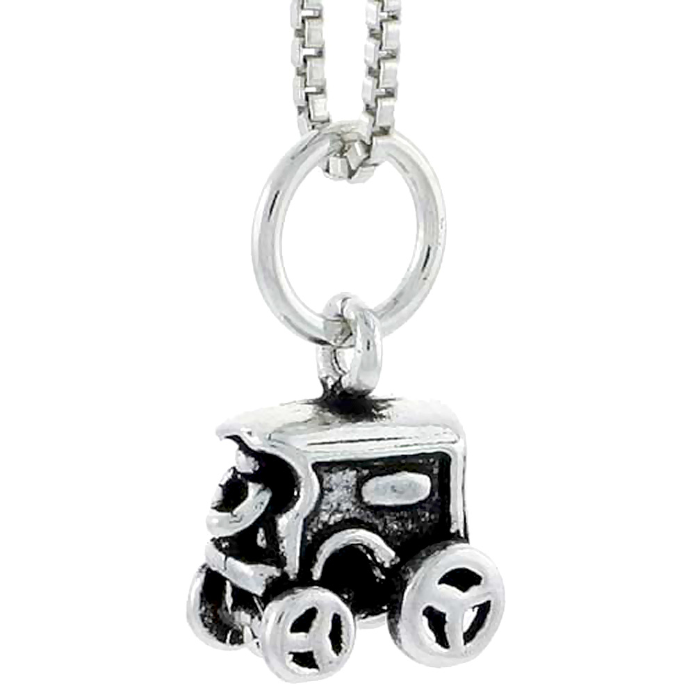 Sterling Silver Western Stage Coach Charm, 5/16 inch tall