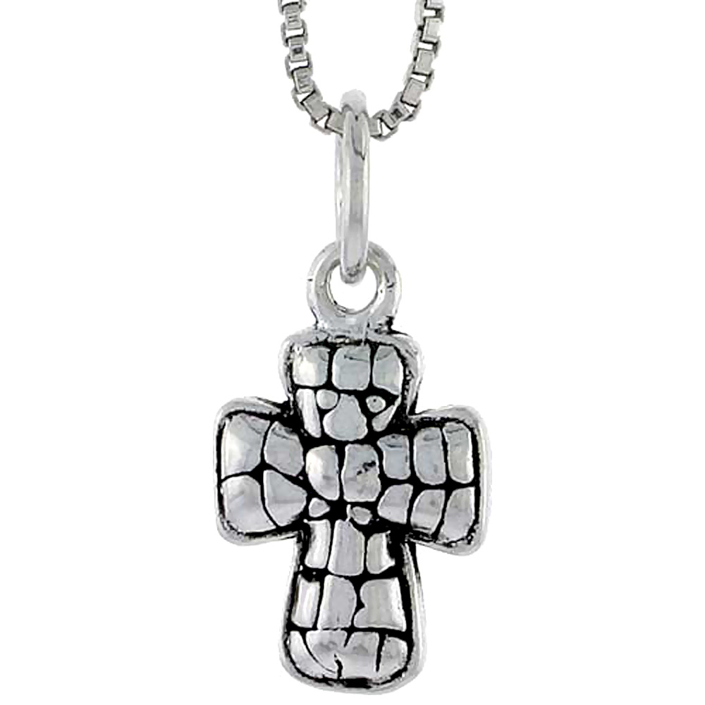 Sterling Silver St Johns Cross Charm, 1/2 inch tall