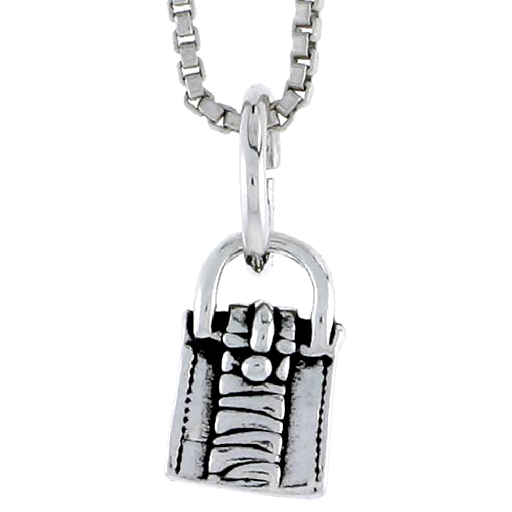 Sterling Silver Purse Charm, 3/8 inch tall