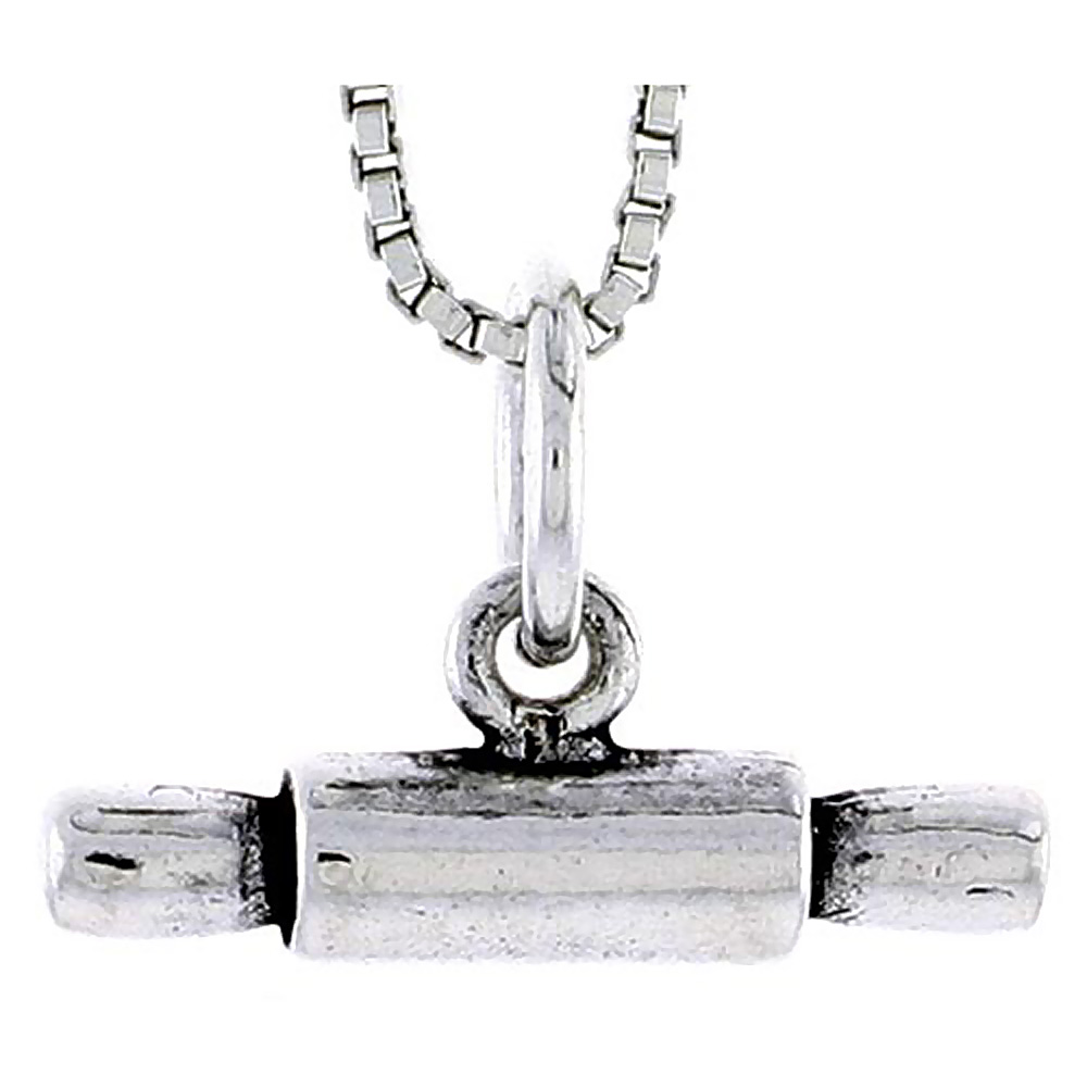 Sterling Silver Dough Roller Charm, 3/16 inch tall