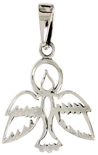 Sterling Silver Dove Charm, 3/4 inch tall