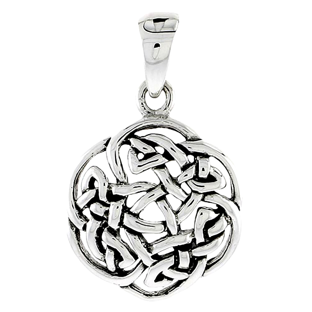Sterling Silver Celtic Knot Charm, 3/4 inch