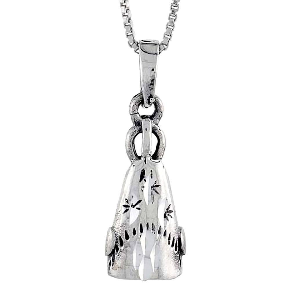 Sterling Silver Wigwam Pendant, 3/4 inch tall