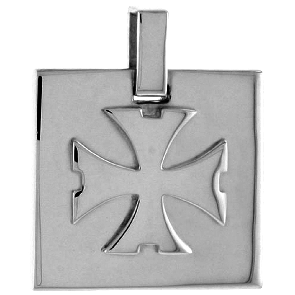 Sterling Silver Saint John&#039;s / Maltese Cross / Regeneration Cross, 3/4 inch wide 