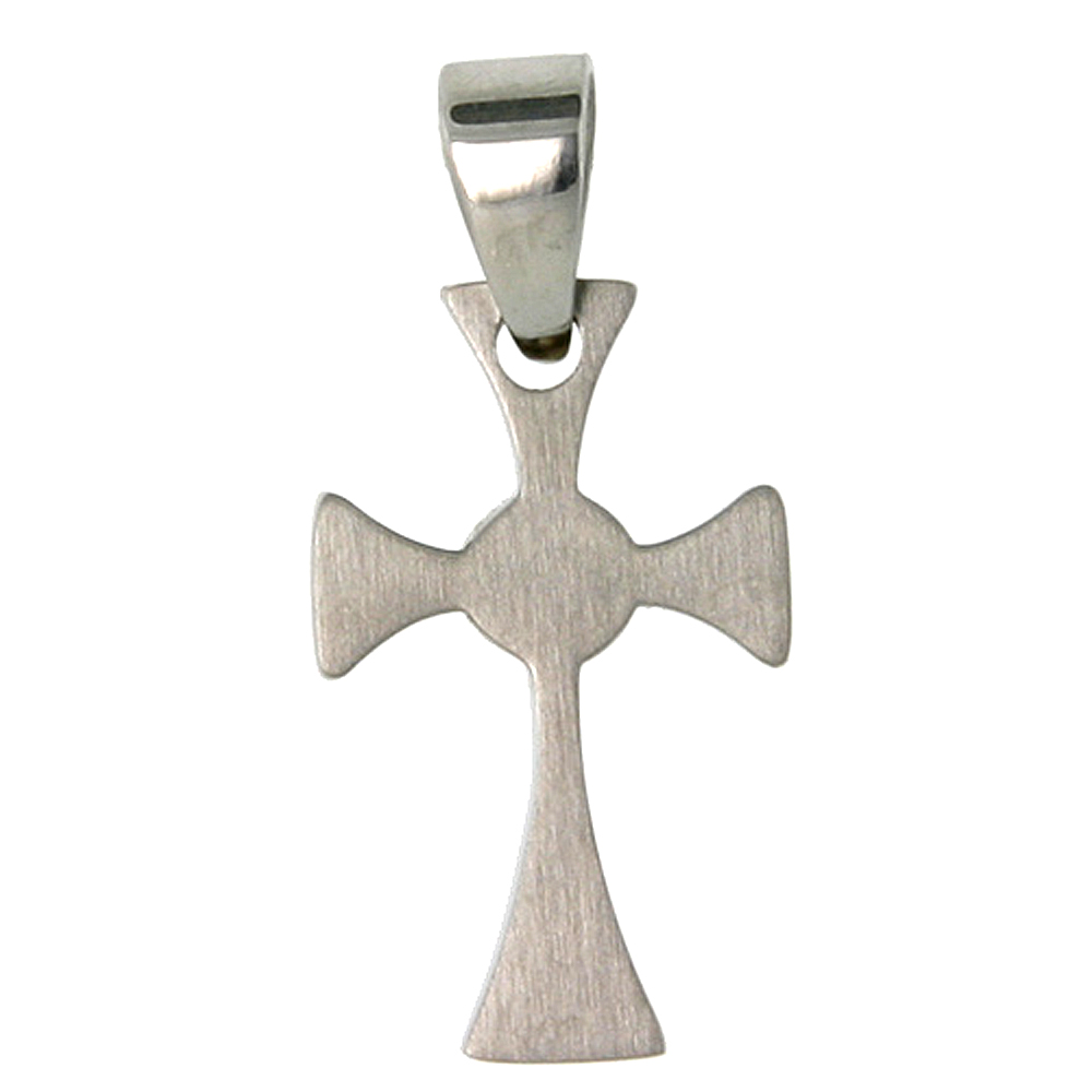 Stainless Steel Celtic Cross Necklace 1 inch tall, w/ 30 inch Chain