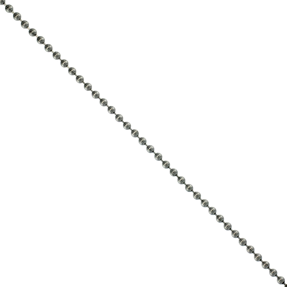 Surgical Steel Bead Ball Chain 1.5 mm (1/16 in.) thin available Necklaces Bracelets & Anklets