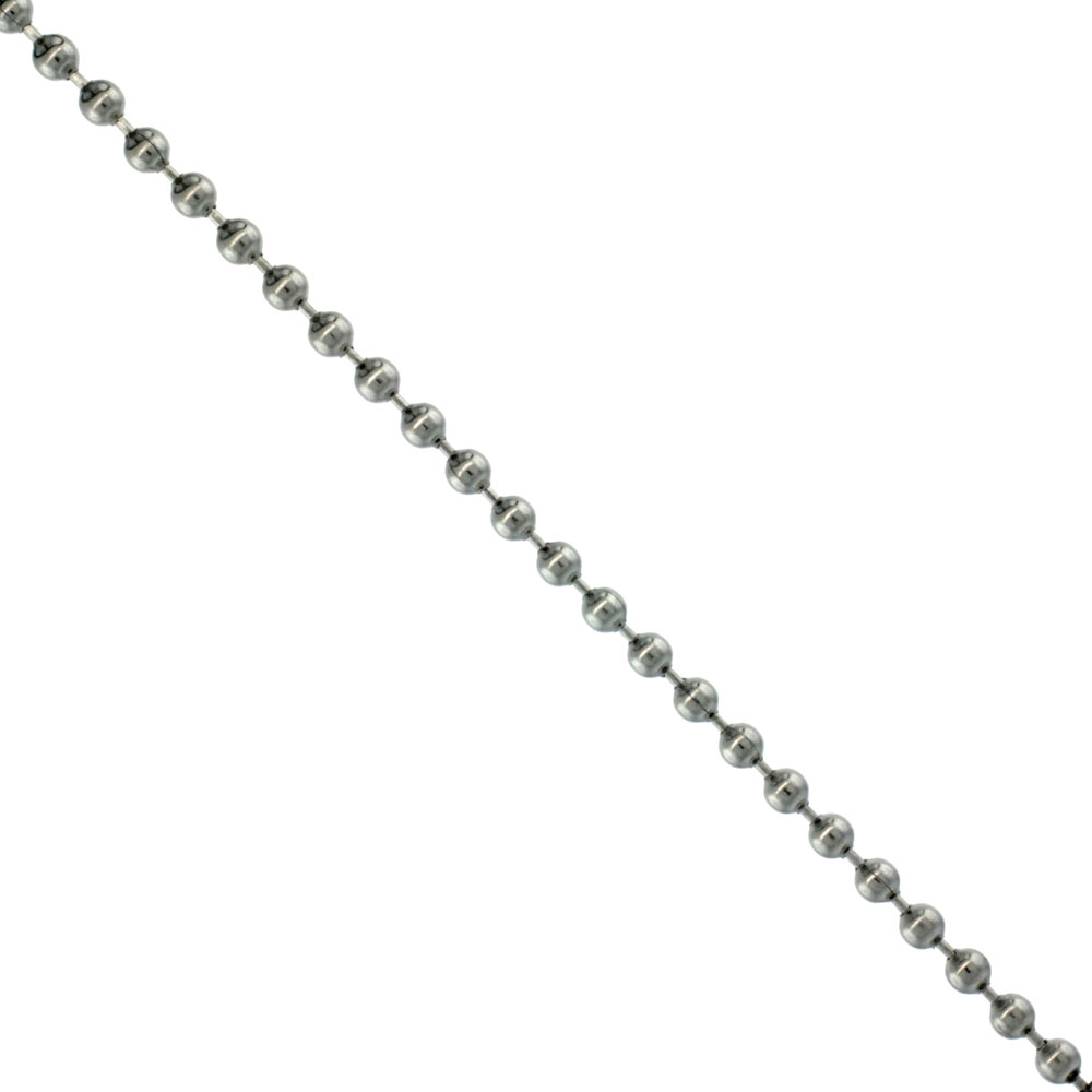 Surgical Steel Bead Ball Chain 2.5 mm thick available Necklaces Bracelets & Anklets