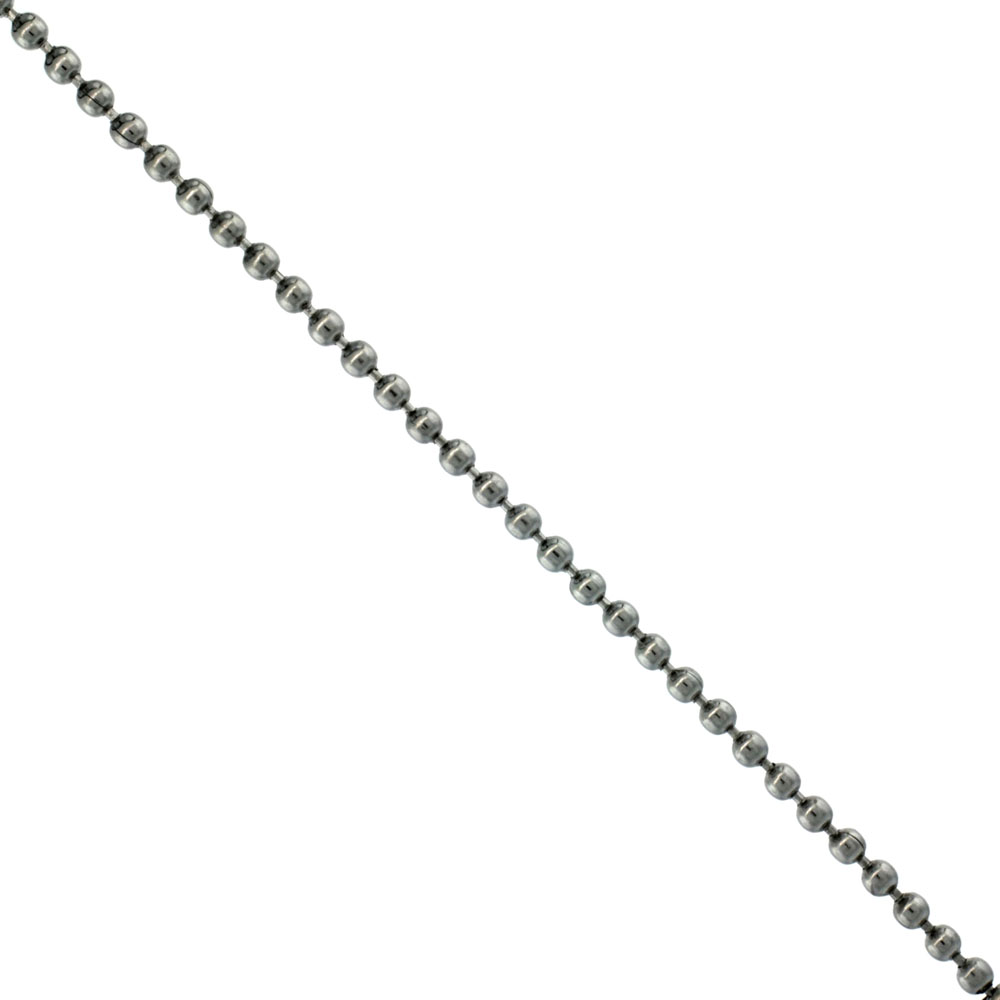 Surgical Steel Bead Ball Chain 2 mm thick available Necklaces Bracelets & Anklets