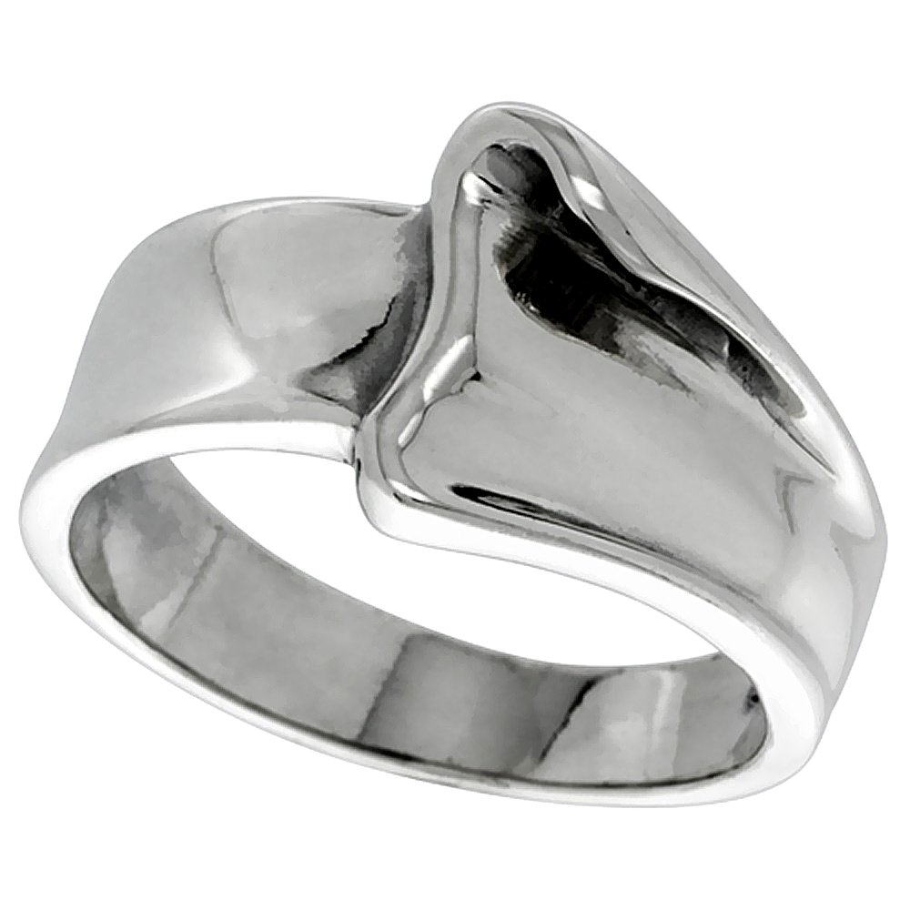 Sterling Silver Freeform Dome Ring 1/2 inch wide, sizes 5 - 13