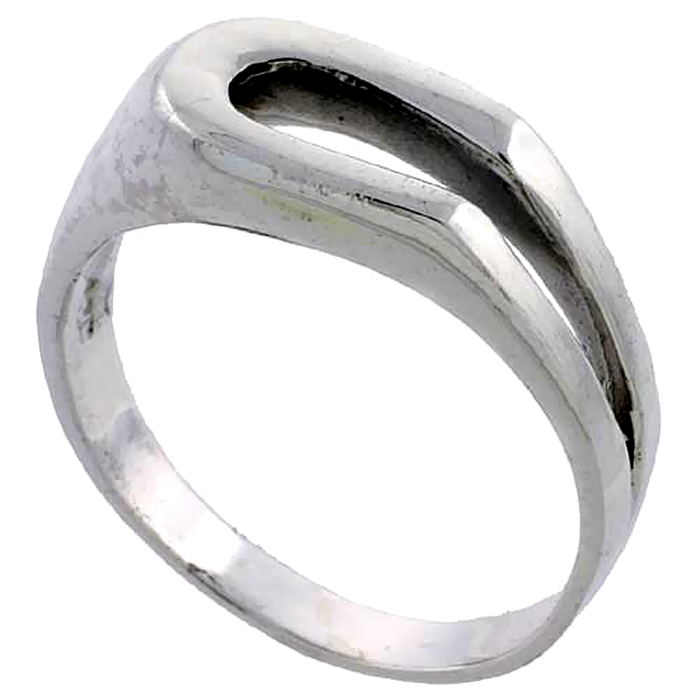 Sterling Silver Horseshoe Ring 3/8 inch wide, sizes 5 - 13