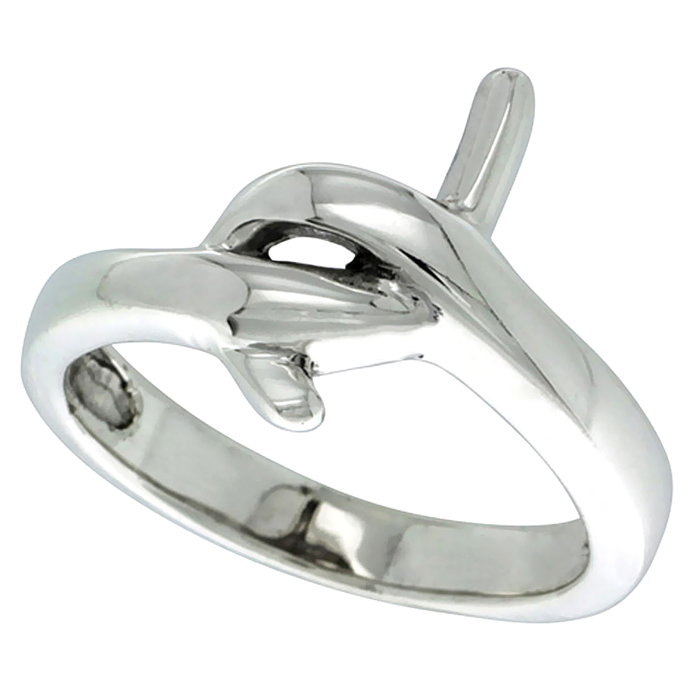 Sterling Silver Knot Ring 7/16 inch wide, sizes 4 - 14