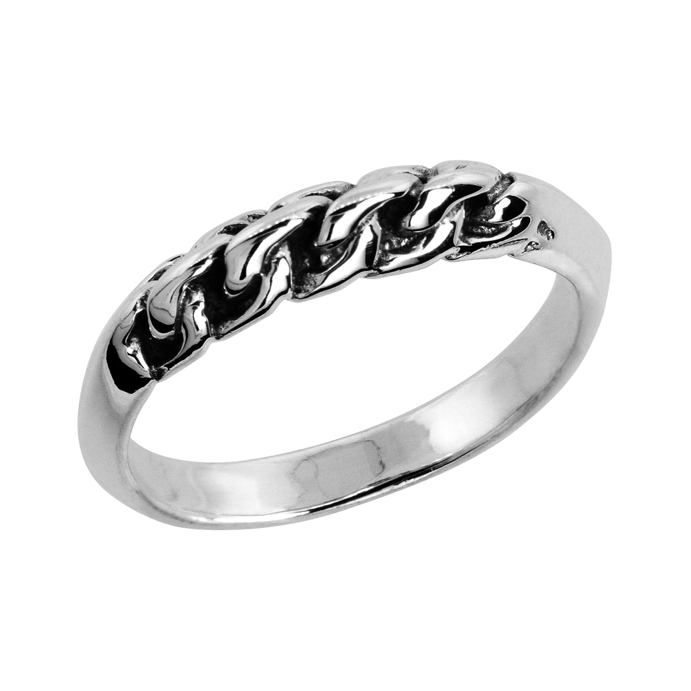 Sterling Silver Rope Wire Ring 3/16 inch, sizes 4 - 13