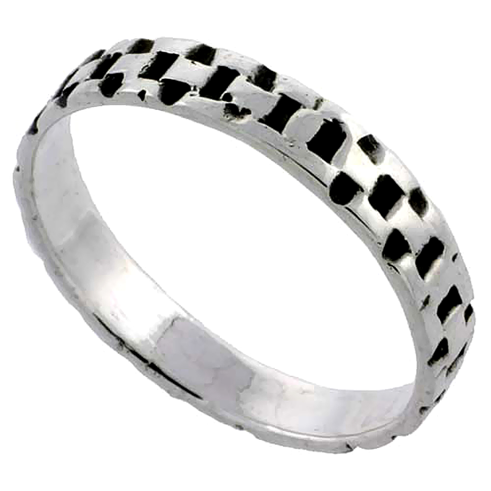 Sterling Silver Link Chain Ring 3/16 inch wide, sizes 6 - 10