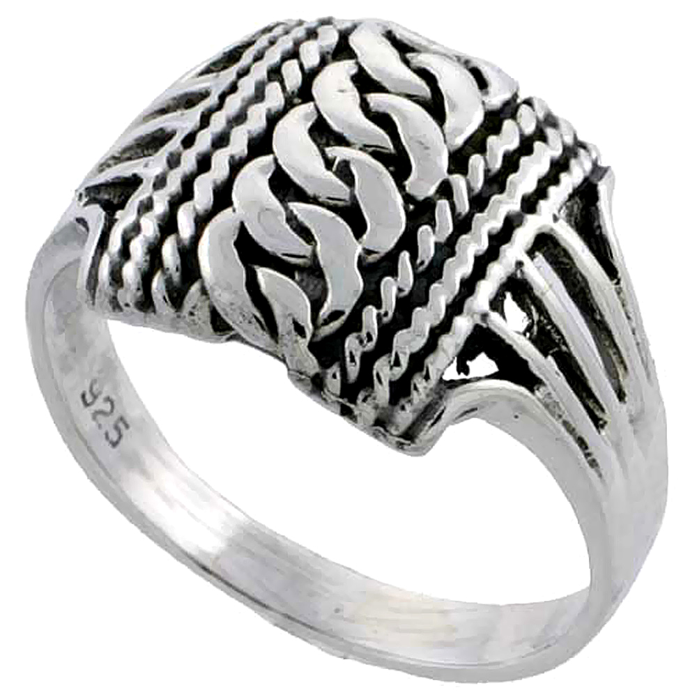 Sterling Silver Link Chain Ring 1/4 inch, sizes 6 - 10