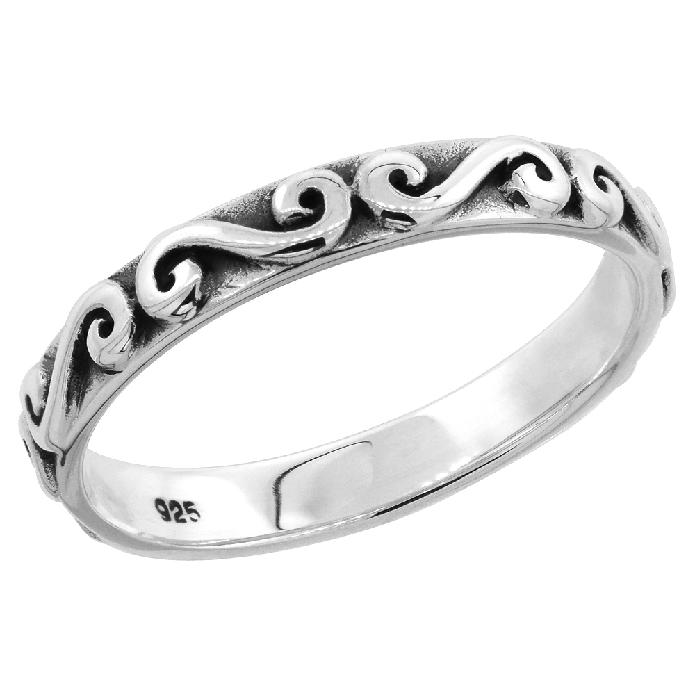Sterling Silver Stacking Ring 1/8 inch wide, sizes 6 - 10