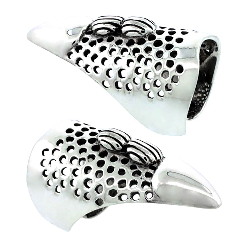 Sterling Silver Fingertip Ring for Women Ladybug Design 1 5/16 inch (33mm) long