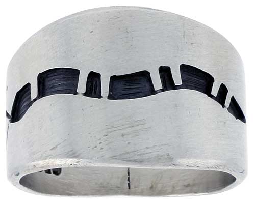 Sterling Silver Native American Design Snake Ring, sizes 8-13
