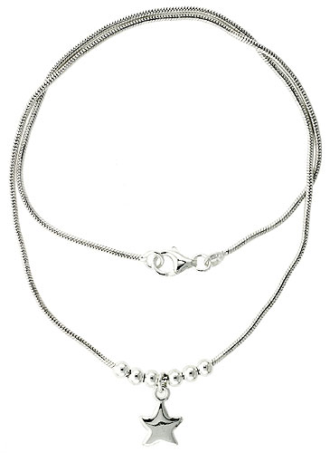 Sterling Silver Necklace / Bracelet with Star Pendant